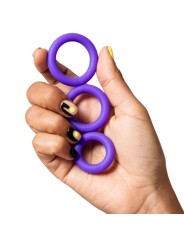 ROMP REMIX TRIO SET DE 3 ANILLOS PARA PENE SILICONA MORADO