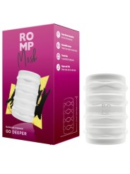 ROMP MOSH MASTURBADOR MASCULINO TRANSPARENTE CON FUNDA REVERSBLE DE 6 CM