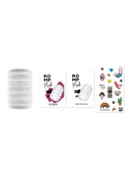 ROMP MOSH MASTURBADOR MASCULINO TRANSPARENTE CON FUNDA REVERSBLE DE 6 CM