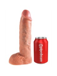 KING COCK STRAP ON CON DILDO HUECO 255 CM Y TIRANTES COLOR CARNE