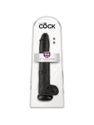 KING COCK PENE REALISTICO CON TESTICULOS 305 CM NEGRO
