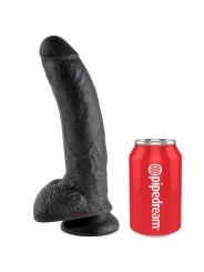 KING COCK 9 PENE REALISTICO NEGRO 229 CM