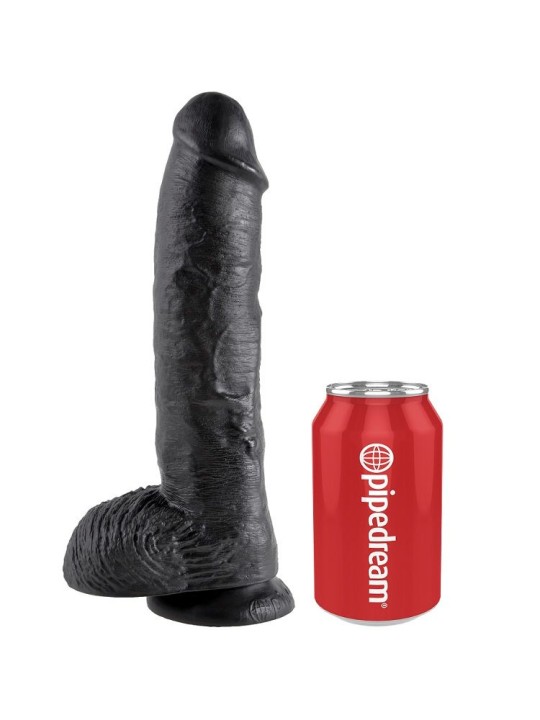 KING COCK 10 PENE REALISTICO NEGRO 265 CM