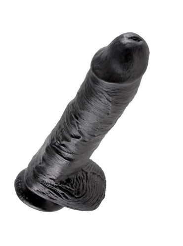 KING COCK 10 PENE REALISTICO NEGRO 265 CM