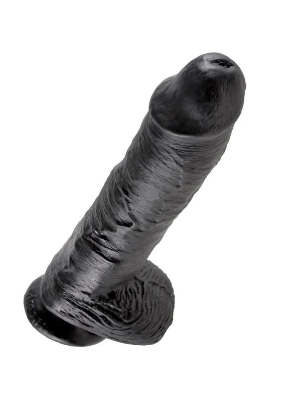 KING COCK 10 PENE REALISTICO NEGRO 265 CM