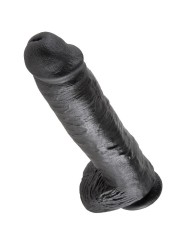 KING COCK 11 PENE REALISTICO NEGRO 28 CM