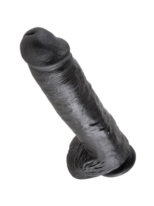 KING COCK 11 PENE REALISTICO NEGRO 28 CM