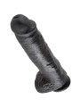 KING COCK 11 PENE REALISTICO NEGRO 28 CM