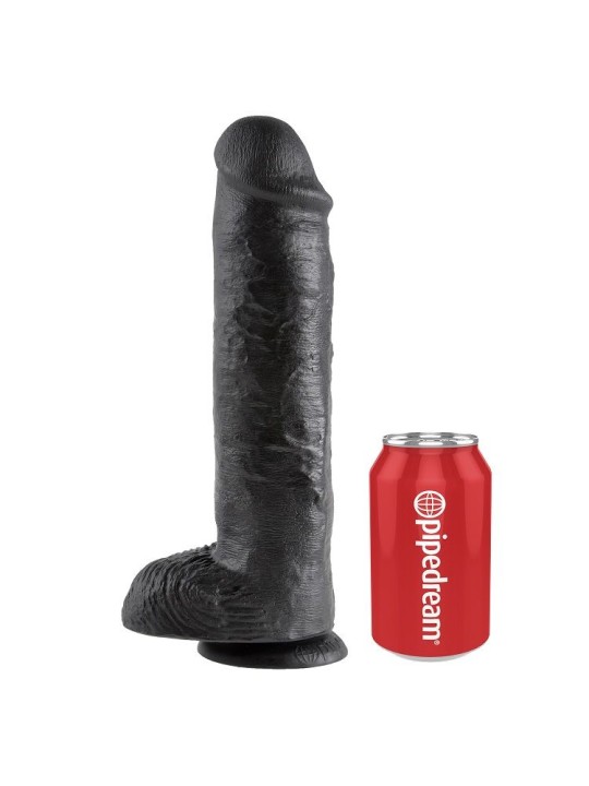 KING COCK 11 PENE REALISTICO NEGRO 28 CM
