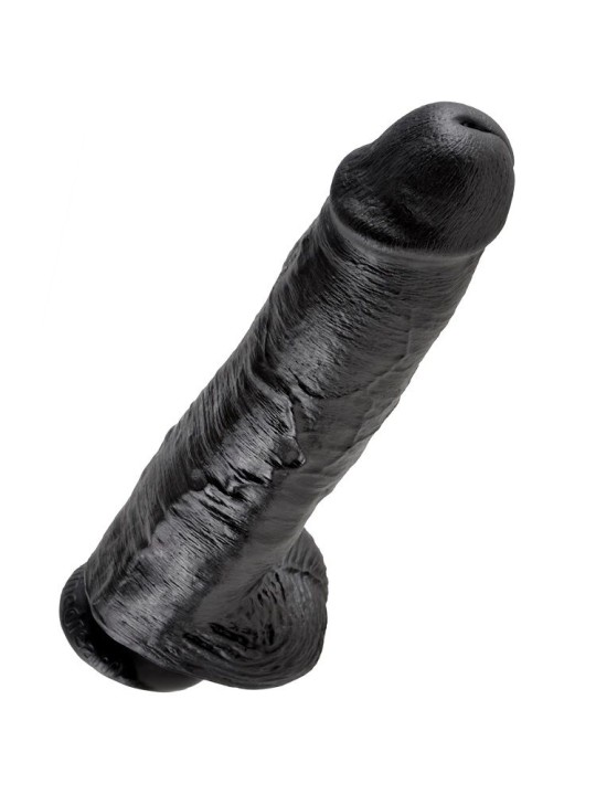KING COCK 11 PENE REALISTICO NEGRO 28 CM