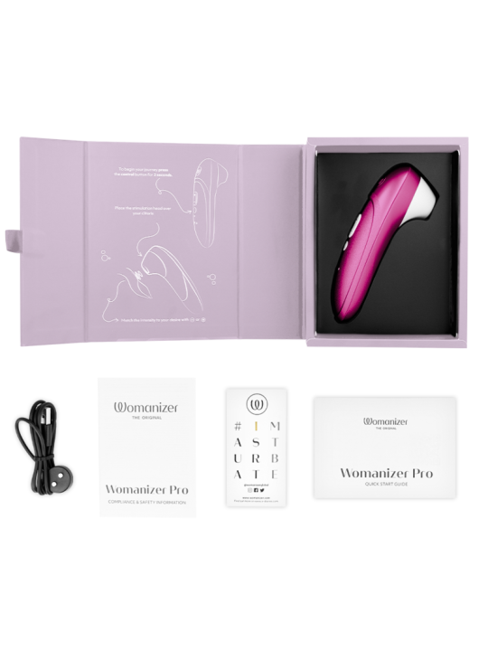 WOMANIZER PRO VIBRANT ESTIMULADOR DE CLITORIS ROSA
