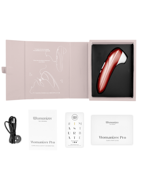 WOMANIZER PRO VIBRANT ESTIMULADOR DE CLITORIS BURDEOS