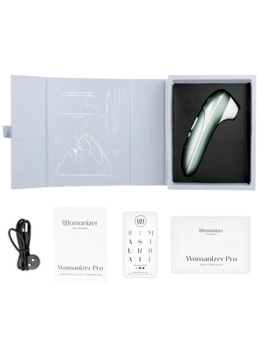 WOMANIZER PRO VIBRANT ESTIMULADOR DE CLITORIS VERDE SALVIA