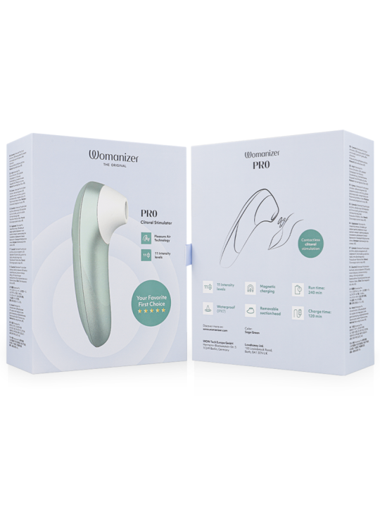 WOMANIZER PRO VIBRANT ESTIMULADOR DE CLITORIS VERDE SALVIA