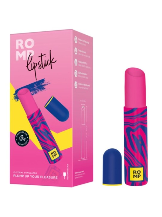 ROMP LIPSTICK ESTIMULADOR DE CLITORIS PINTALABIOS 7 NIVELES