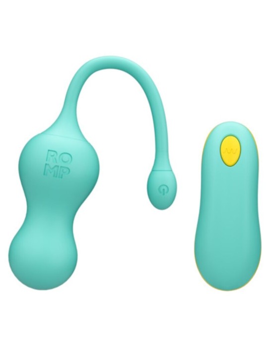 ROMP CELLO HUEVO VIBRADOR MULTIFUNCION TURQUESA CONTROL REMOTO