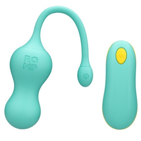 ROMP CELLO HUEVO VIBRADOR MULTIFUNCION TURQUESA CONTROL REMOTO