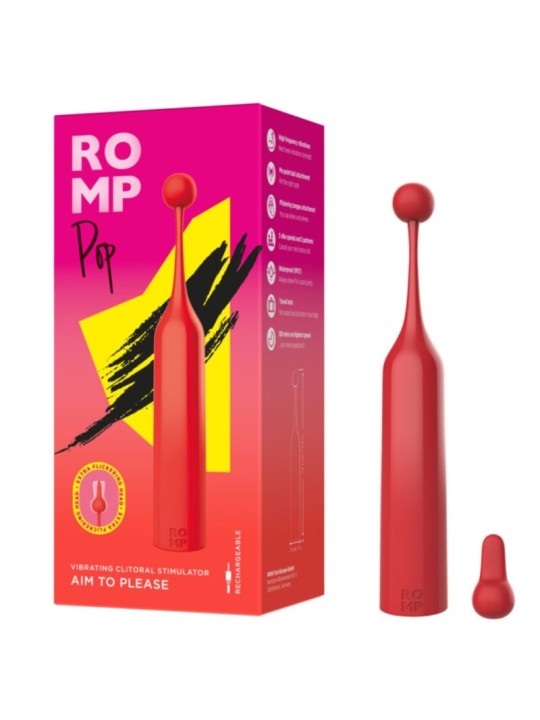 ROMP POP ESTIMULADOR DE CLITORIS ALTA FRECUENCIA ROJO