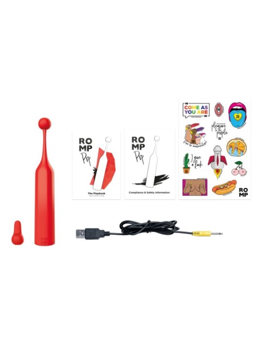 ROMP POP ESTIMULADOR DE CLITORIS ALTA FRECUENCIA ROJO