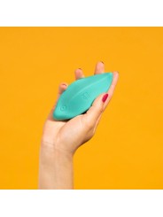 ROMP WAVE VIBRADOR ESTIMULADOR DE CLITORIS FORMA ERGONOMICA VERDE AGUA