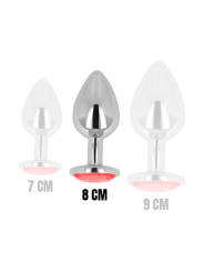 OHMAMA PLUG ANAL CON CRISTAL ROJO 8 CM