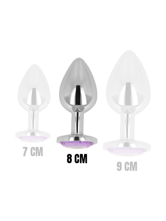 OHMAMA PLUG ANAL CON CRISTAL VIOLETA 8 CM