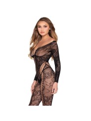 LEG AVENUE 89369 JUMPSUIT DE RED Y ENCAJE NEGRO TALLA UNICA
