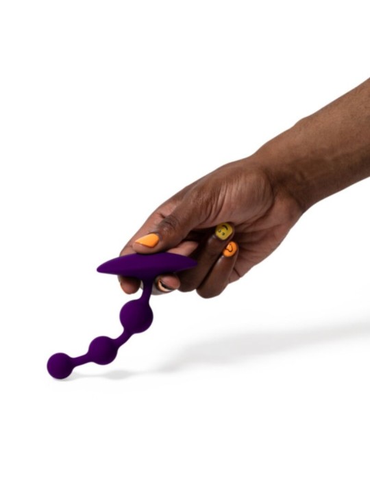 ROMP AMP PURPLE BOLAS ANALES FLEXIBLES DE SILICONA 125 CM MORADO