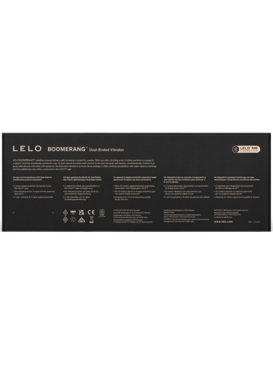 LELO BOOMERANG VIBRADOR DE DOBLE EXTREMO CEREZA