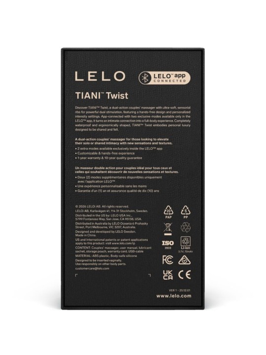 LELO TIANI TWIST VIBRADOR PARA PAREJAS LAVANDA