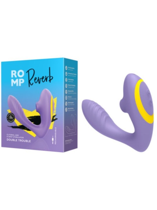 ROMP REVERB ESTIMULADOR PUNTO G Y SUCCIONADOR DE CLITORIS LILA