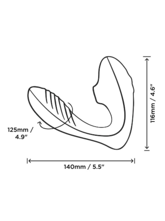 ROMP REVERB ESTIMULADOR PUNTO G Y SUCCIONADOR DE CLITORIS LILA