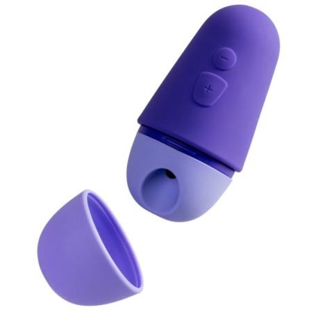 ROMP FREE X ESTIMULADOR DE CLITORIS CON TAPA 10 NIVELES RECARGABLE MORADO