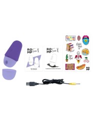 ROMP FREE X ESTIMULADOR DE CLITORIS CON TAPA 10 NIVELES RECARGABLE MORADO
