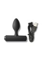 ROCKS OFF NOVA SOLARIS PLUG ANAL FINO RECARGABLE 16 FUNCIONES NEGRO