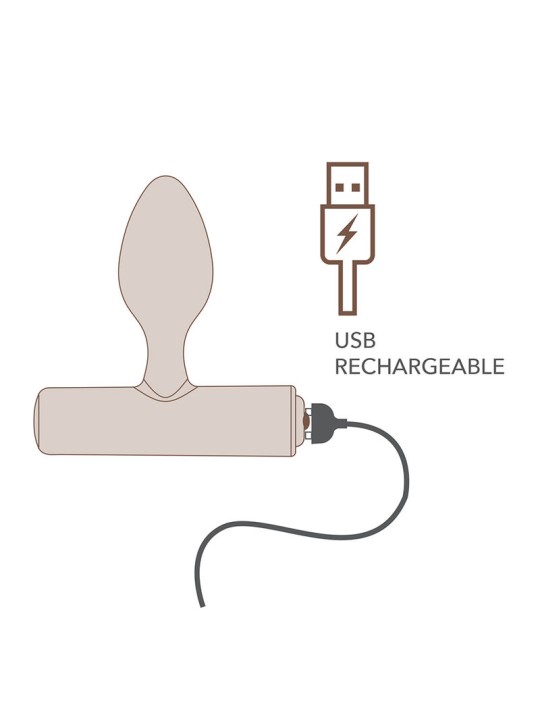 ROCKS OFF NOVA SOLARIS PLUG ANAL FINO RECARGABLE 16 FUNCIONES NEGRO