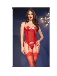 CHILIROSE CR 4893 SET CORSET ROJO S