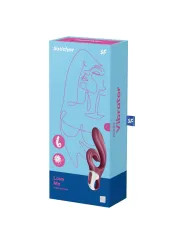 SATISFYER LOVE ME VIBRADOR RABBIT ROJO
