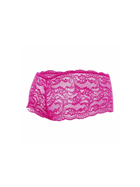MOB BOXER ENCAJE ROSA TALLA S M