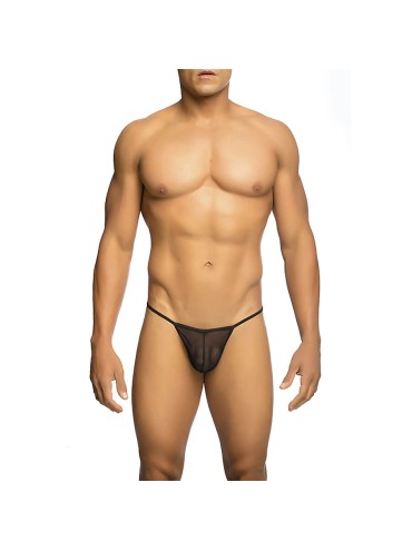 MOB TANGA TRANSPARENTE CON FORMA DE T NEGRO TALLA S M