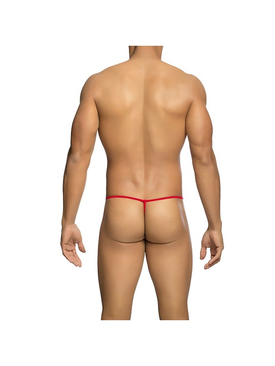 MOB TANGA TRANSPARENTE CON FORMA DE T ROJO TALLA S M