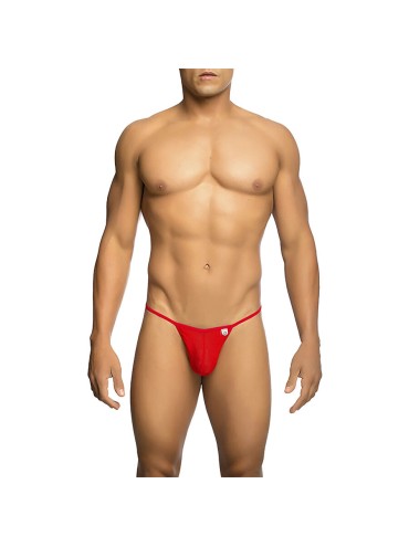 MOB TANGA TRANSPARENTE CON FORMA DE T ROJO TALLA S M
