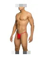 MOB TANGA TRANSPARENTE CON FORMA DE T ROJO TALLA S M
