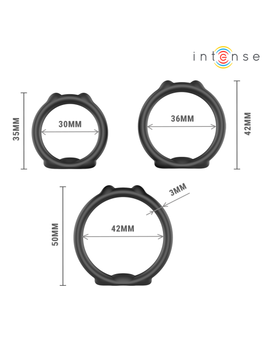 INTENSE PETER SET DE 3 ANILLOS MODELO 9