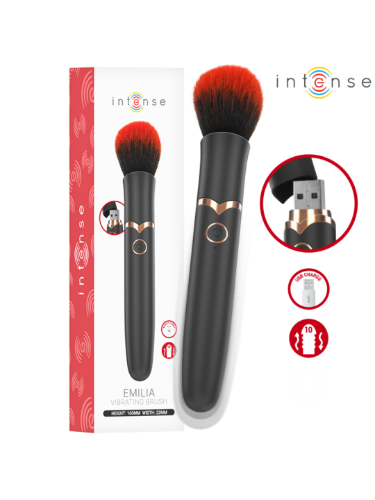INTENSE EMILIA VIBRADOR BROCHA 10 VIBRACIONES 16 CM