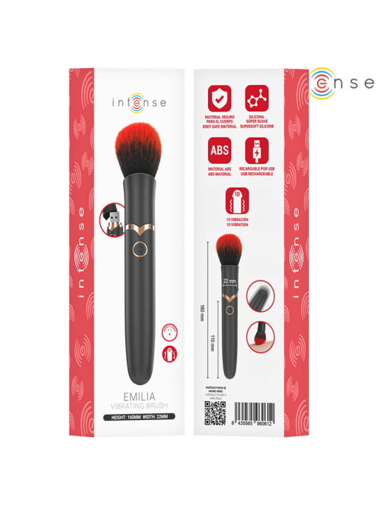 INTENSE EMILIA VIBRADOR BROCHA 10 VIBRACIONES 16 CM
