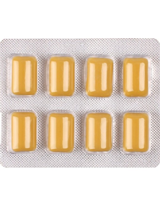 WUG on El chicle funcional con cafeina y guarana sabor menta vainilla BLISTER 8 UDS