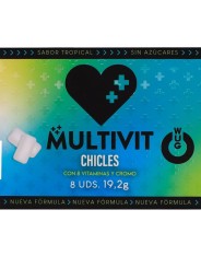 WUG multivit El chicle funcional multivitaminico sabor tropical BLISTER 8 UDS