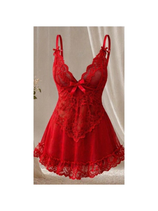 LIVCO CORSETTI FASHION NUIT SET CAMISETA PANTY ROJO 2028 S M