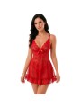 LIVCO CORSETTI FASHION NUIT SET CAMISETA PANTY ROJO 2028 L XL